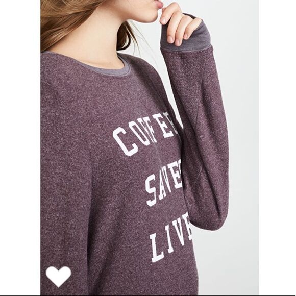 NWT Wildfox Coffee Saves Lives Sweatshirt - Picture 6 of 6